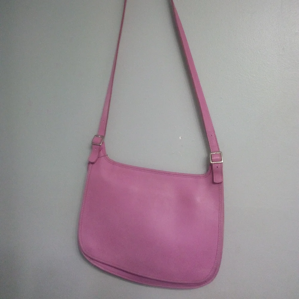 Coach RARE vintage legacy crossbody leather satchel bag pink VGC Y2K - Picture 2 of 10